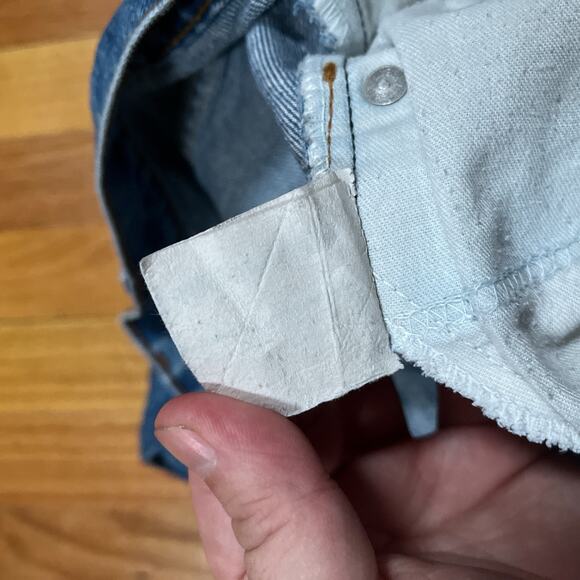 Vintage Levis 20505-0217 Denim Jeans Orange Tab 38x31 40 Tag USA Made Fade - Picture 10 of 11